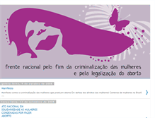 Tablet Screenshot of frentepelodireitoaoaborto.blogspot.com