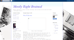 Desktop Screenshot of mostlyrightbrained.blogspot.com