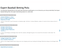 Tablet Screenshot of freemlbsportsbettingpicks.blogspot.com