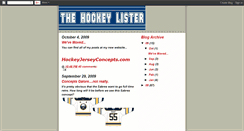 Desktop Screenshot of hockeylister.blogspot.com