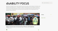 Desktop Screenshot of disabilityfocus.blogspot.com