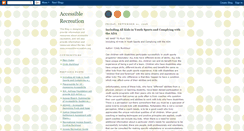 Desktop Screenshot of accessiblerecreation.blogspot.com