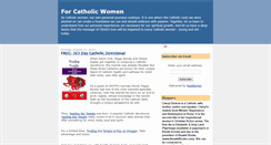 Desktop Screenshot of forcatholicwomen.blogspot.com