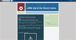Desktop Screenshot of alittletriptothefrenchriviera.blogspot.com