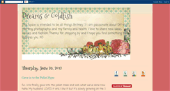 Desktop Screenshot of dreamsandgoldfish.blogspot.com