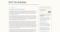 Desktop Screenshot of 2012-taxbrackets.blogspot.com