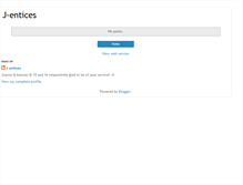 Tablet Screenshot of j-entices.blogspot.com