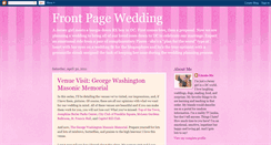 Desktop Screenshot of frontpagewedding.blogspot.com
