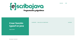 Desktop Screenshot of escribojava.blogspot.com