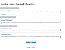 Tablet Screenshot of nursingleadershipandeducation.blogspot.com