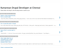 Tablet Screenshot of kumaresan-drupal.blogspot.com