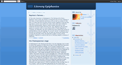 Desktop Screenshot of literaryepiphanies.blogspot.com