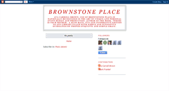 Desktop Screenshot of brownstoneplace.blogspot.com