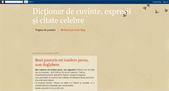 Desktop Screenshot of dictionar-citate.blogspot.com
