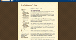 Desktop Screenshot of benveldermanblog.blogspot.com