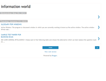 Tablet Screenshot of informationworld-gopalakrishnan.blogspot.com