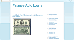 Desktop Screenshot of financeautoloans2010.blogspot.com