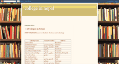 Desktop Screenshot of college-in-nepal.blogspot.com