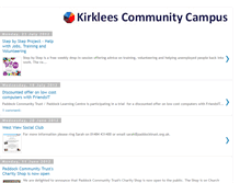 Tablet Screenshot of kirkleescommunitycampus.blogspot.com