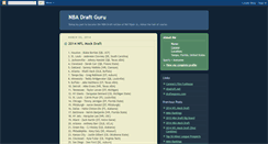 Desktop Screenshot of nbadraftguru.blogspot.com