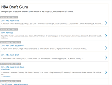 Tablet Screenshot of nbadraftguru.blogspot.com