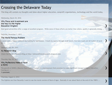 Tablet Screenshot of crossingthedelawaretoday.blogspot.com