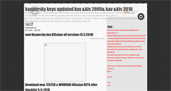 Desktop Screenshot of kasperskykeysupdated.blogspot.com