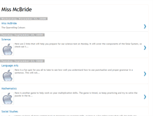 Tablet Screenshot of missmcbride.blogspot.com