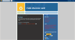 Desktop Screenshot of ihatediscovercard.blogspot.com