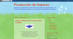 Desktop Screenshot of produccion-de-saberes.blogspot.com