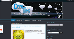 Desktop Screenshot of deep-think.blogspot.com