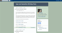 Desktop Screenshot of isaacandsambirthday.blogspot.com