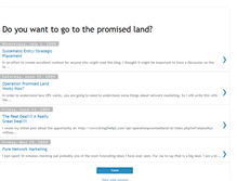 Tablet Screenshot of go-to-operationpromisedland.blogspot.com
