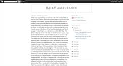 Desktop Screenshot of haikuambulance.blogspot.com