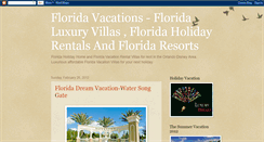 Desktop Screenshot of best-florida-vacations.blogspot.com