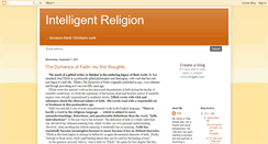 Desktop Screenshot of intelligent-religion.blogspot.com