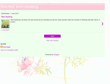 Tablet Screenshot of kid-and-teen-bedding.blogspot.com