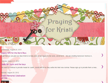 Tablet Screenshot of prayingforkristidavis.blogspot.com