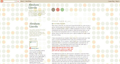 Desktop Screenshot of a-lincoln.blogspot.com