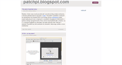 Desktop Screenshot of patchpl.blogspot.com