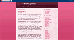 Desktop Screenshot of morning-prayer.blogspot.com