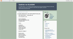 Desktop Screenshot of gedichteblog.blogspot.com
