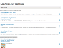 Tablet Screenshot of lasmisionesylosninos.blogspot.com
