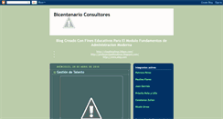 Desktop Screenshot of bicentenario-consultores.blogspot.com