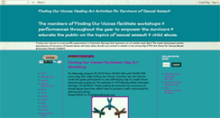 Desktop Screenshot of findingourvoices-healingart.blogspot.com