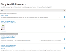 Tablet Screenshot of pinoywealthcrusaders.blogspot.com