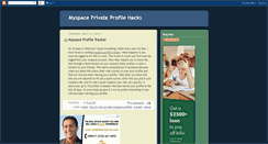 Desktop Screenshot of myspaceprivateprofilehacks.blogspot.com