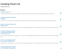 Tablet Screenshot of campingchecklist.blogspot.com