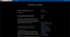Desktop Screenshot of caringalyssum.blogspot.com