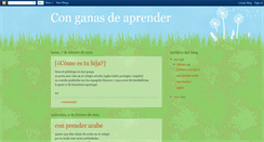 Desktop Screenshot of conganasdeaprender.blogspot.com